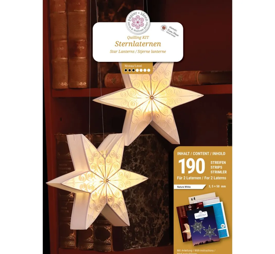 papier+ideen Quilling|Papier-Bastelsets>Quilling-Set "White Lanterns"