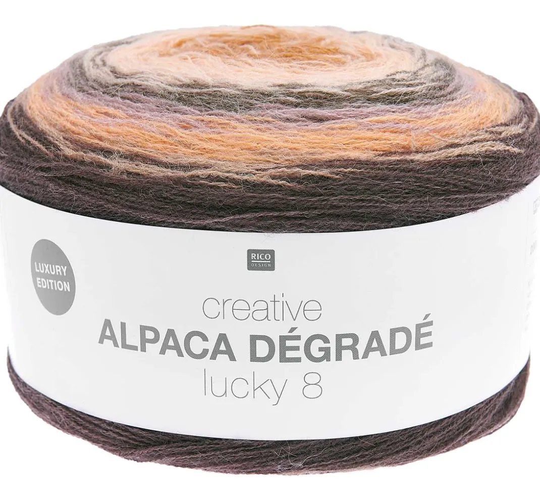 Rico Design Effektwolle|Lace Garn>Rico Creative Alpaca Dégradé Lucky 8