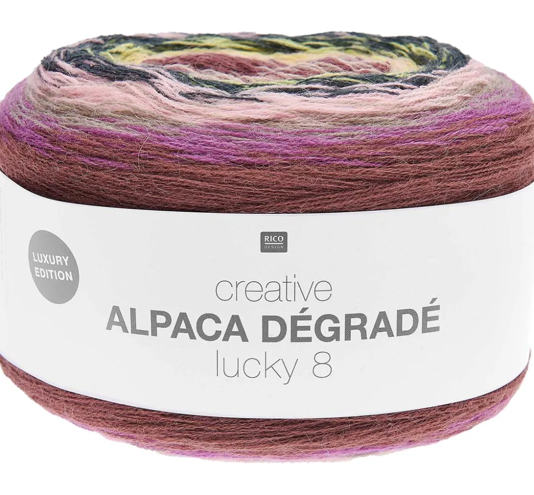 Rico Design Effektwolle|Lace Garn>Rico Creative Alpaca Dégradé Lucky 8