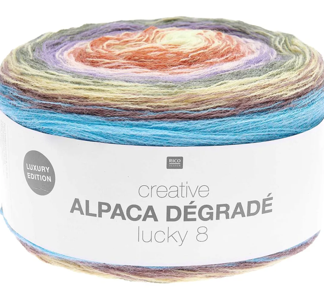 Rico Design Effektwolle|Lace Garn>Rico Creative Alpaca Dégradé Lucky 8