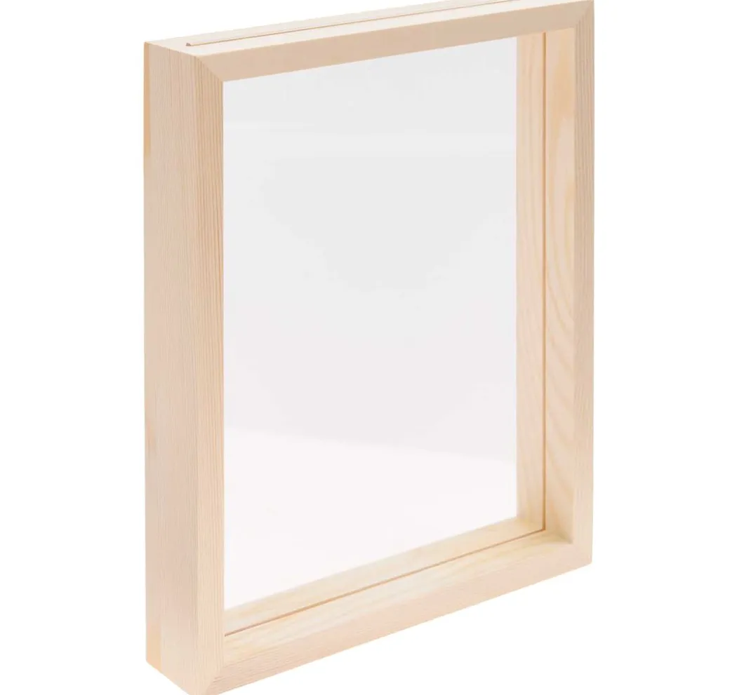Rico Design Holz, Mdf & Pappmaché>Holzrahmen Natur mit doppelter Acrylscheibe