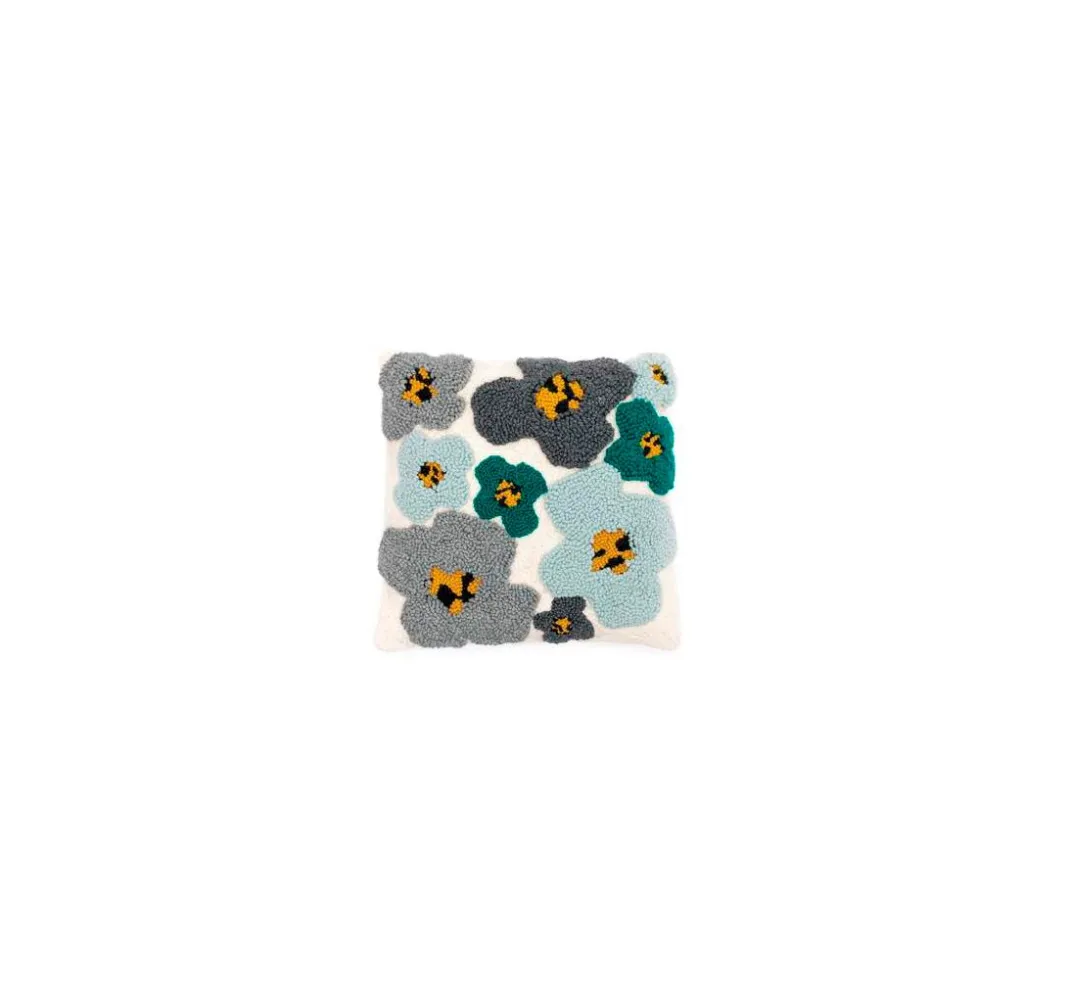 Rico Design Stickset|Sticken>Punch Needle Set "Kissen Blumen"