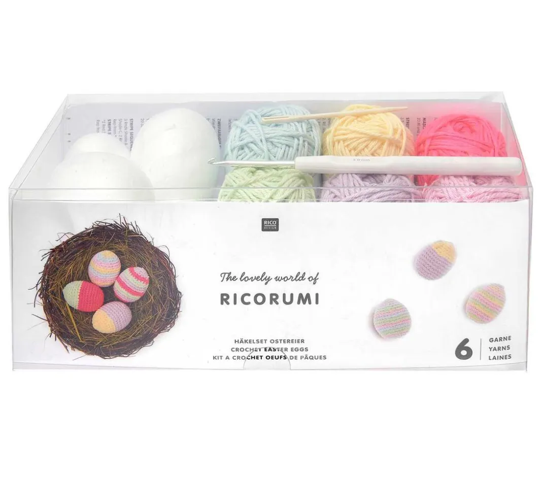 Rico Design Häkeln|Häkelset>Ricorumi Häkelset "Ostereier Pastel"