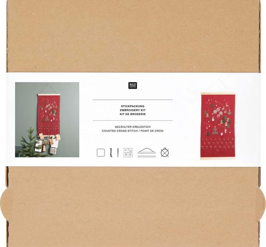 Rico Design Sticken|Stickset>Stickpackung "Adventskalender"