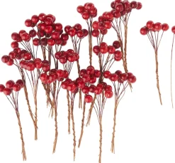 Othmar Decorations Gräser & Beeren>Rote Beeren Picks, glänzend