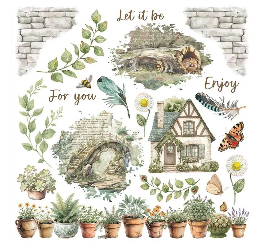 Stamperia Scrapbooking|Kartengestaltung>Rub On Sortiment "Herbarium Silvae"