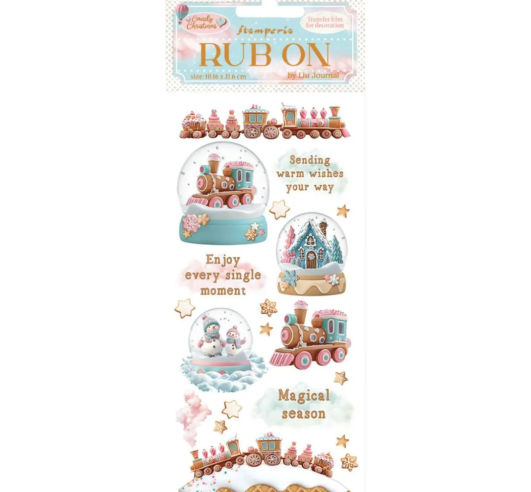 Stamperia Sticker & Klebebänder|Scrapbooking>Rub On Transferfolie "Candy Christmas"