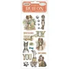 Stamperia Scrapbooking|Kartengestaltung>Rub On Transferfolie "Furry Friends"