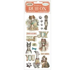 Stamperia Scrapbooking|Kartengestaltung>Rub On Transferfolie "Furry Friends"