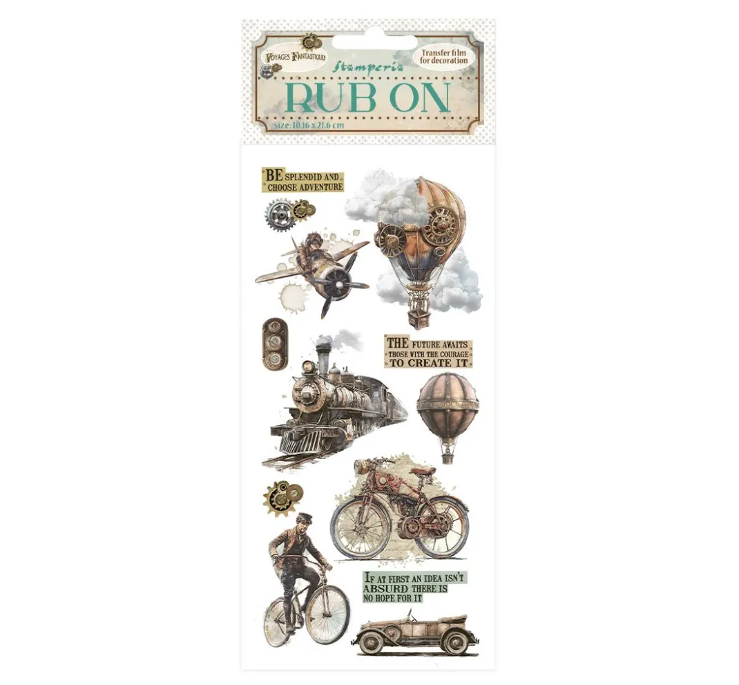 Stamperia Scrapbooking|Kartengestaltung>Rub On Transferfolie "Voyages Fantastiques"
