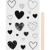 Heyda Scrapbooking|Kartengestaltung>Rubbel-Sticker "Herzen"