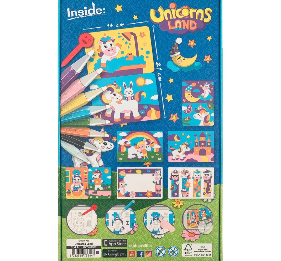 Kinder Sabbiarelli Sandbilder|Stifte & Marker>Sand-it for Fun Smart kit Unicorns Land