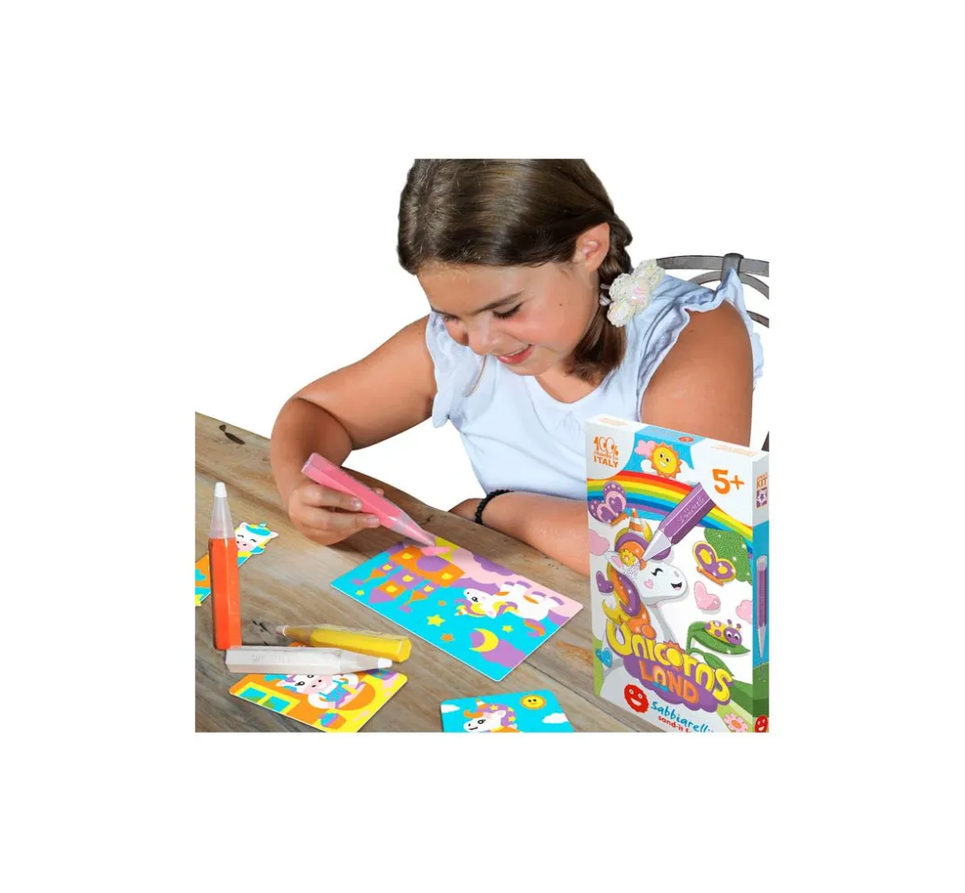 Kinder Sabbiarelli Sandbilder|Stifte & Marker>Sand-it for Fun Smart kit Unicorns Land