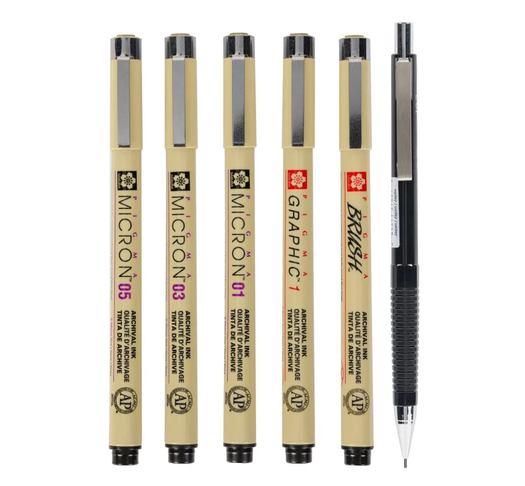 Sakura Mangas Zeichnen|Bullet Journal>Pigma Micron "Manga Sammlung", 6er-Set
