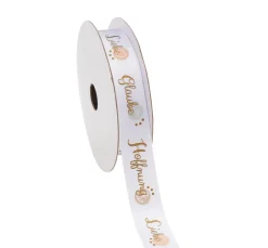HobbyFun Schleifenband|Satinband>Satinband "Glaube Hoffnung Liebe"
