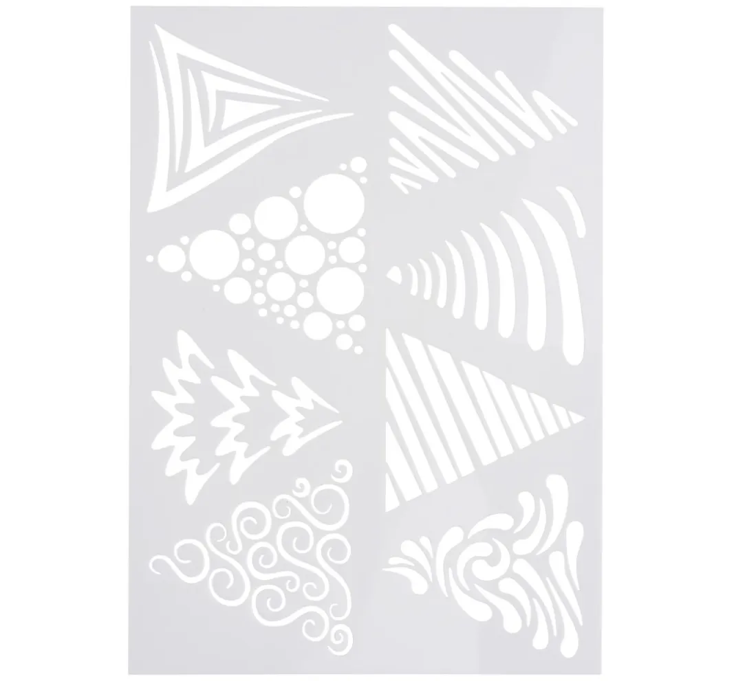 Pronty Crafts Schablonieren|Malschablonen>Schablone "Art Christmas Trees"