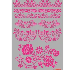 Pronty Crafts Schablonieren|Malschablonen>Schablone "Barocke Bordüren", A4