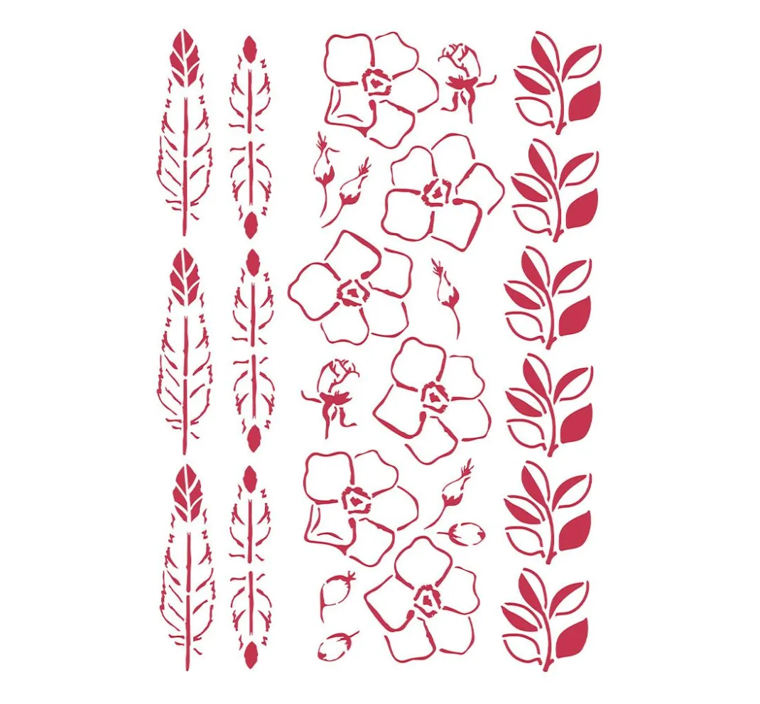 Stamperia Malschablonen|Schablonen>Schablone "Boho Floral"