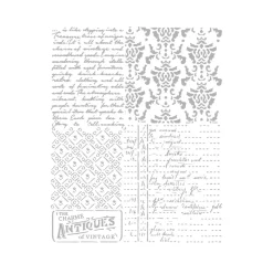 Stamperia Schablonieren|Malschablonen>Schablone "Brocante Antiques - Mixed Patterns"