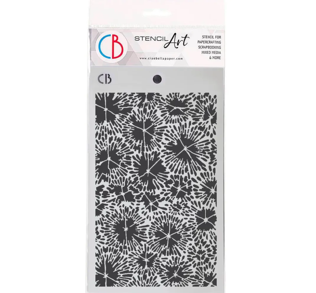 Ciao Bella Schablonieren|Malschablonen>Schablone "Coral Reef - Fossils"