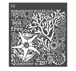 Ciao Bella Schablonieren|Malschablonen>Schablone "Coral Reef - Underwater"