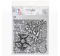 Ciao Bella Schablonieren|Malschablonen>Schablone "Coral Reef - Underwater"