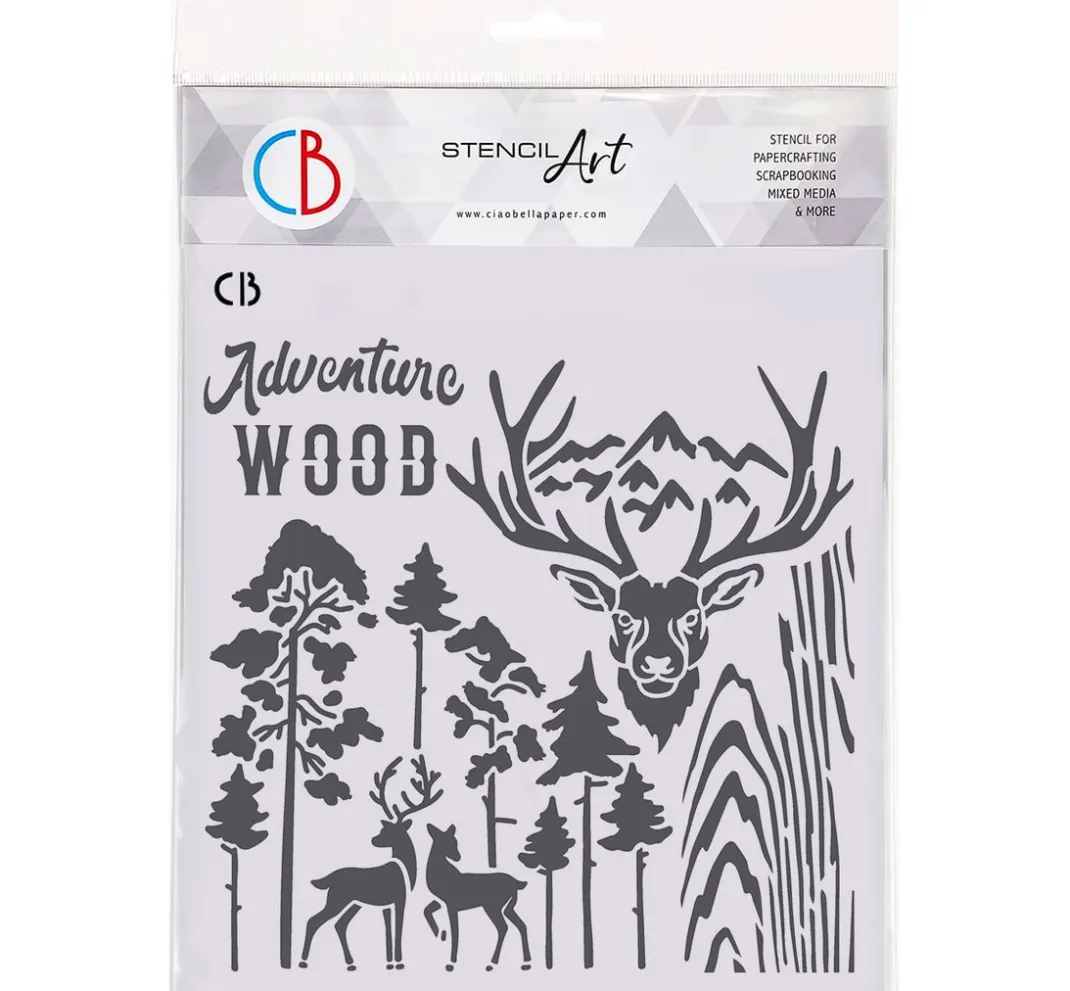 Ciao Bella Malschablonen|Schablonen>Schablone "Deers"