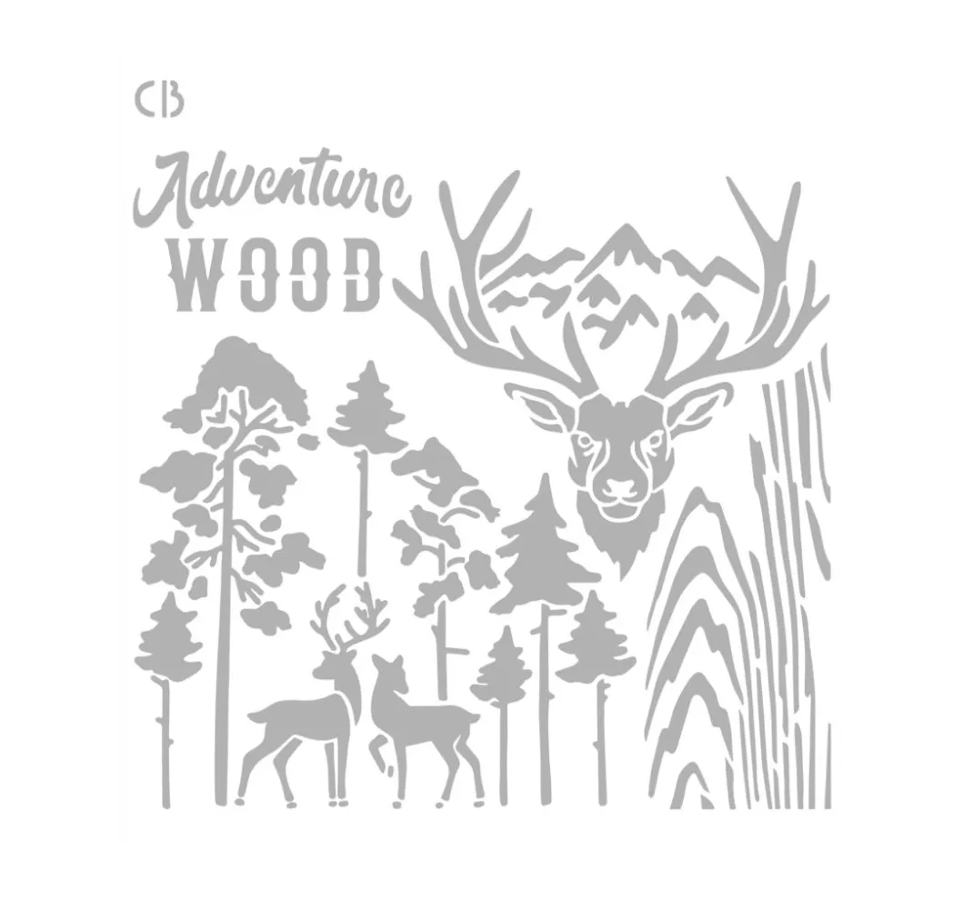 Ciao Bella Malschablonen|Schablonen>Schablone "Deers"
