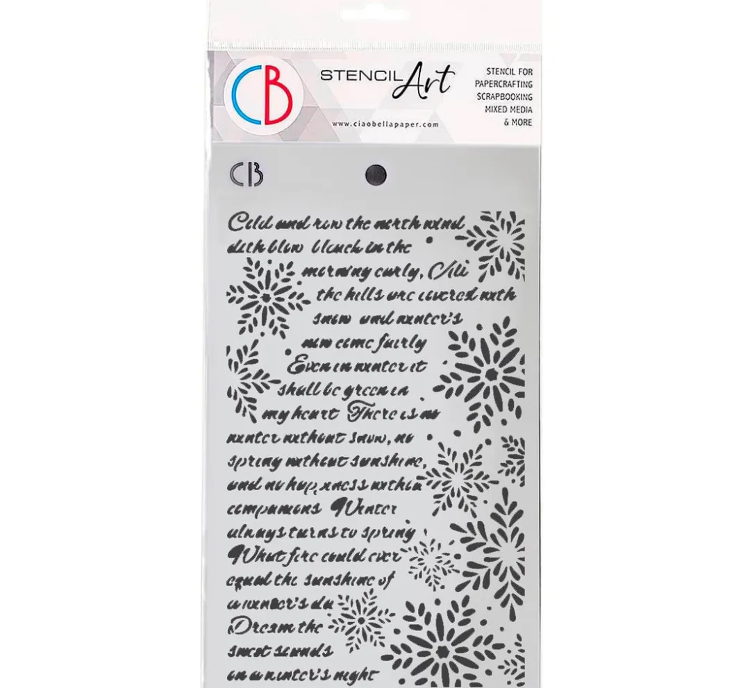 Ciao Bella Kartengestaltung>Schablone "Elegance of Blue - Winter Poem"