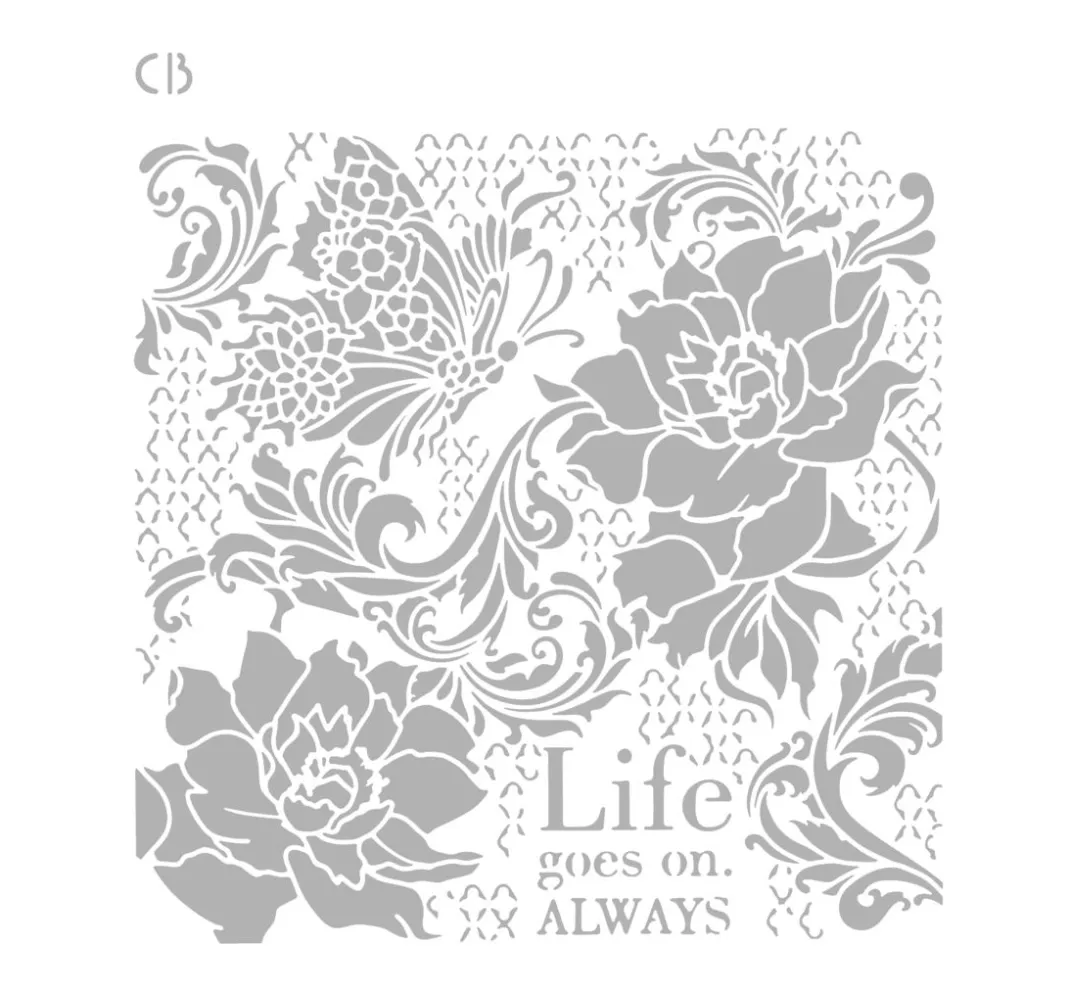 Ciao Bella Malschablonen|Schablonen>Schablone "Ethereal - Life goes on"