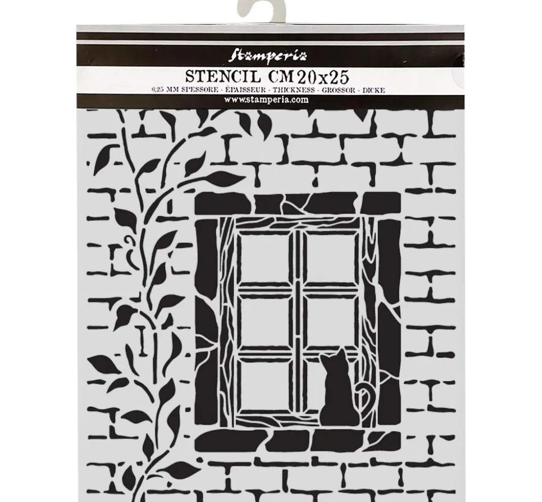 Stamperia Schablonieren|Malschablonen>Schablone "Herbarium Silvae - Country Window"