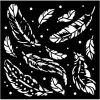Stamperia Schablonieren|Malschablonen>Schablone "Herbarium Silvae - Feather Pattern"