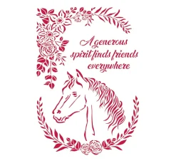 Stamperia Malschablonen|Schablonen>Schablone "Horse Love"