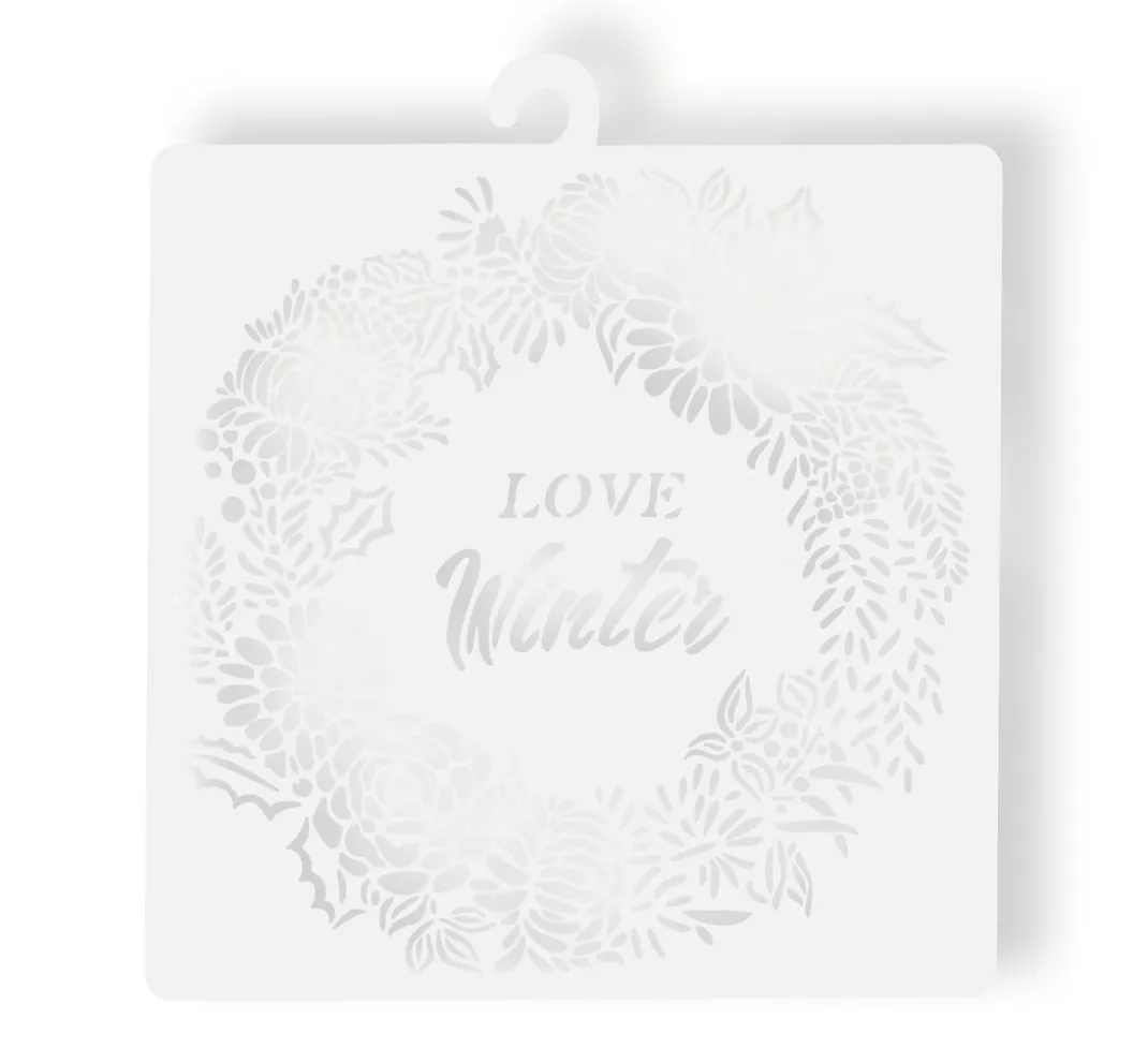 Stamperia Malschablonen|Schablonen>Schablone "Love Winter"