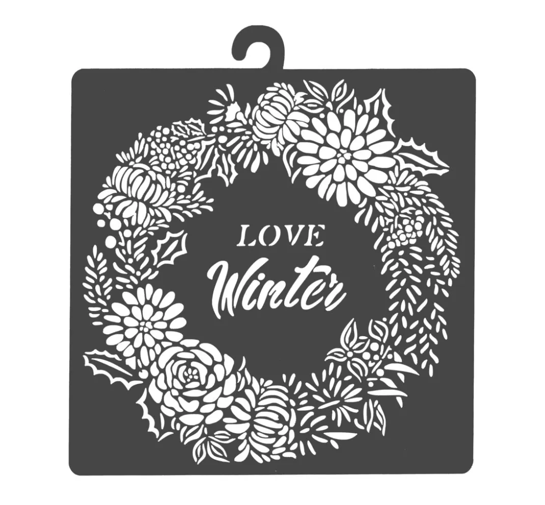 Stamperia Malschablonen|Schablonen>Schablone "Love Winter"