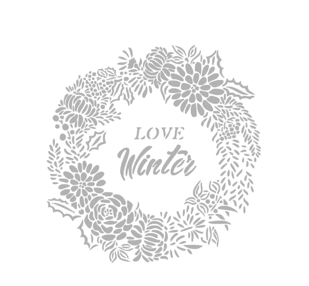 Stamperia Malschablonen|Schablonen>Schablone "Love Winter"