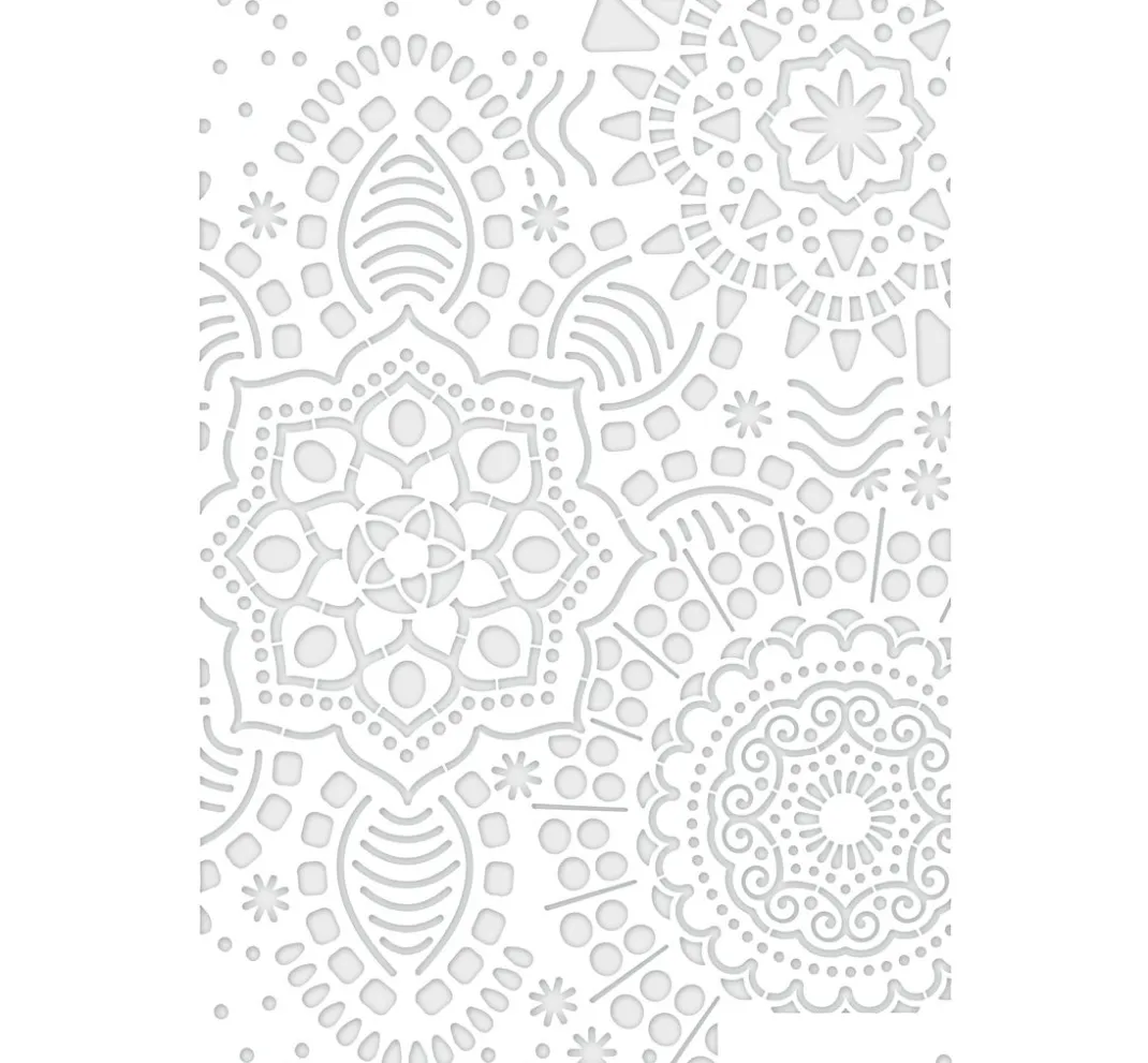 Pronty Crafts Schablonieren|Malschablonen>Schablone "Mandala Flowers", DIN A4
