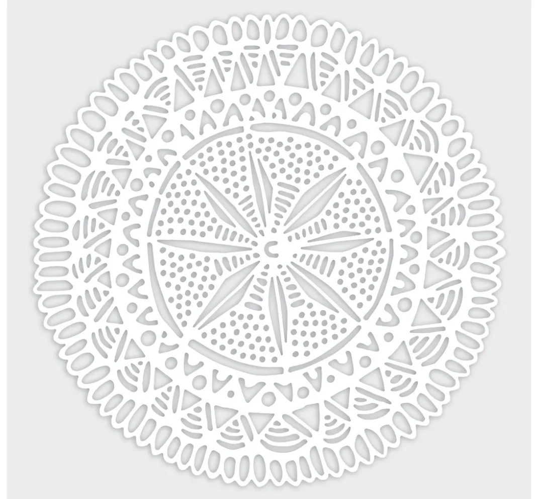 Pronty Crafts Textil-Design|Schablonieren>Schablone "Mandala Kreis 2", 15x15cm