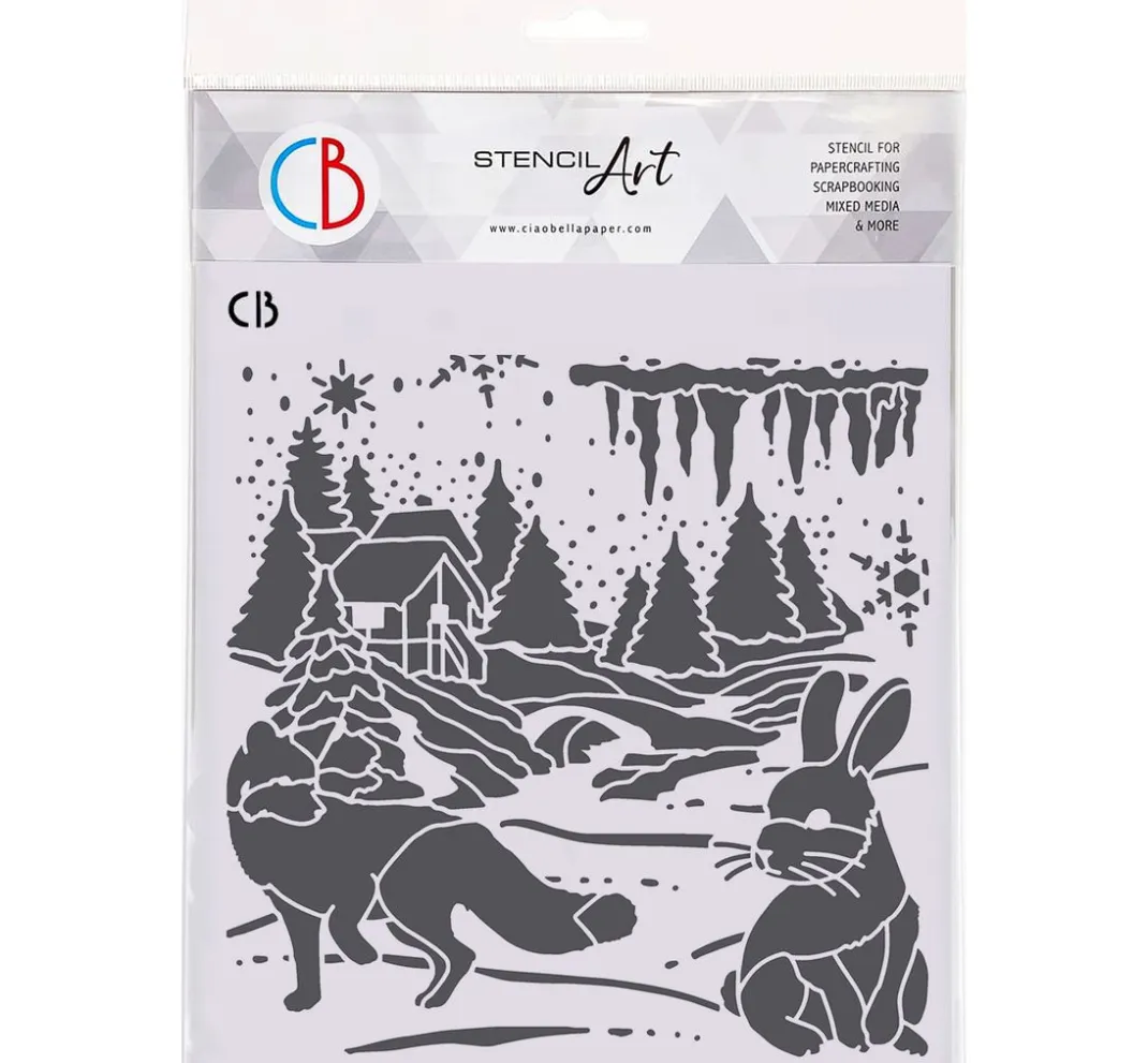 Ciao Bella Malschablonen|Schablonen>Schablone "Nordic landscape"
