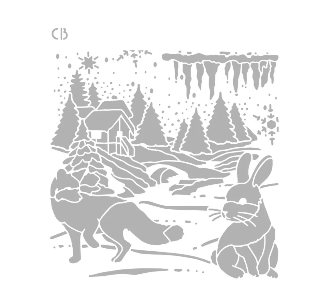 Ciao Bella Malschablonen|Schablonen>Schablone "Nordic landscape"