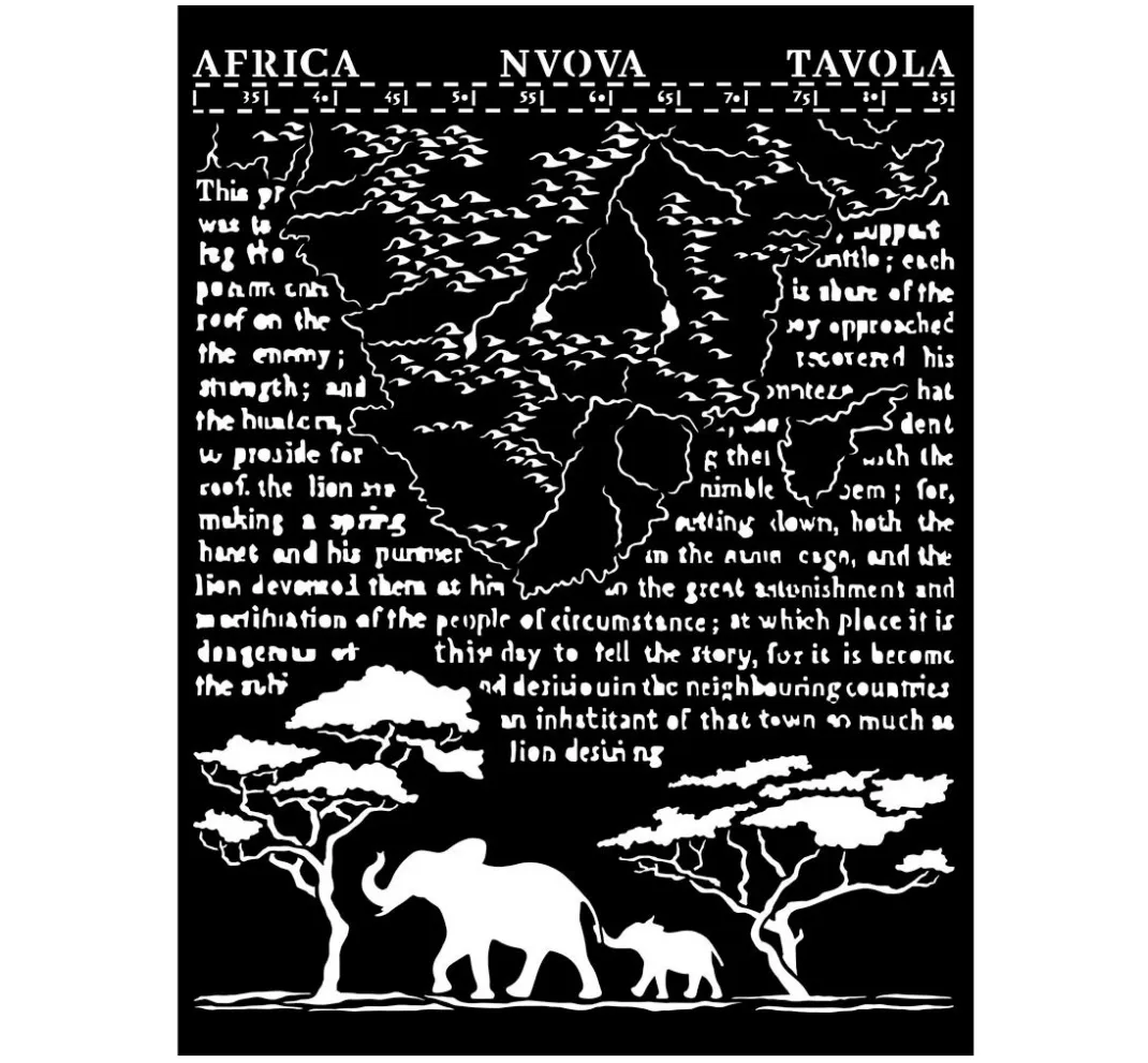 Stamperia Malschablonen|Schablonen>Schablone "Savannah Memories"