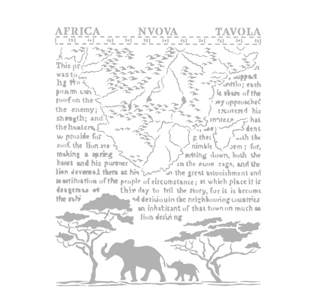 Stamperia Malschablonen|Schablonen>Schablone "Savannah Memories"