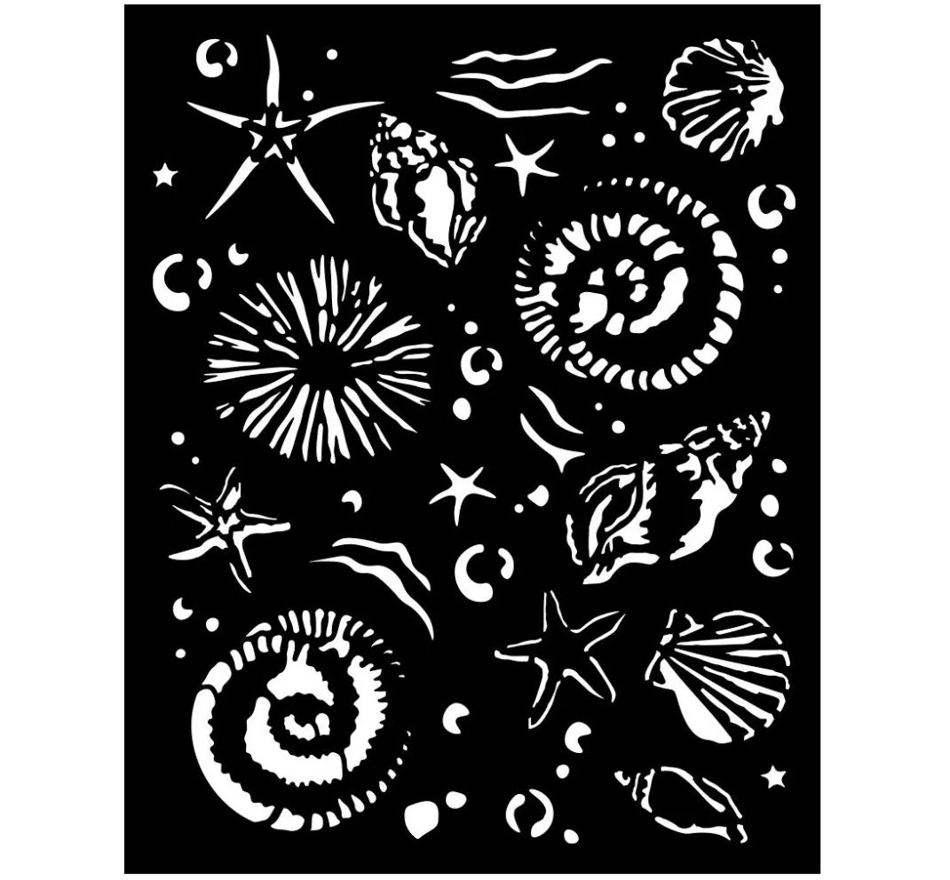 Stamperia Schablonieren|Malschablonen>Schablone "Silent Sea - Starfish"