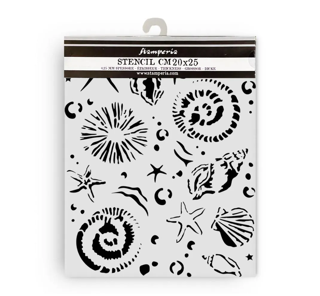 Stamperia Schablonieren|Malschablonen>Schablone "Silent Sea - Starfish"