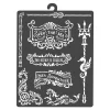 Stamperia Malschablonen|Schablonen>Schablone "Songs of the Sea - Plates and trident"