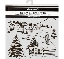 Stamperia Schablonieren|Malschablonen>Schablone "The Owl's House - Cottage"