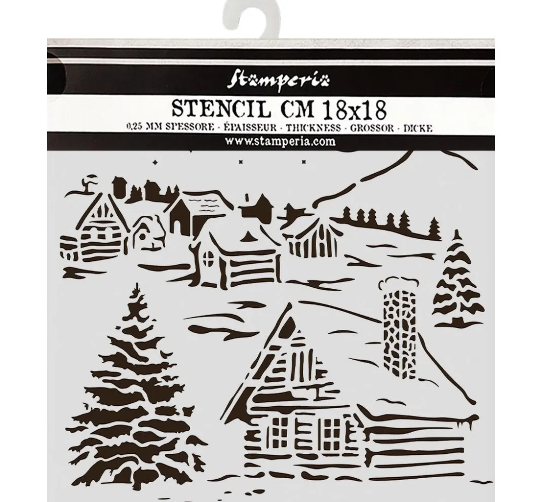 Stamperia Schablonieren|Malschablonen>Schablone "The Owl's House - Cottage"