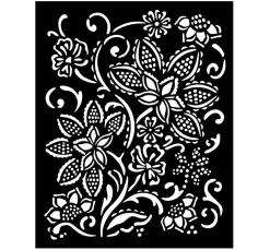 Stamperia Schablonieren|Malschablonen>Schablone "Timeless - Batik Flowers"