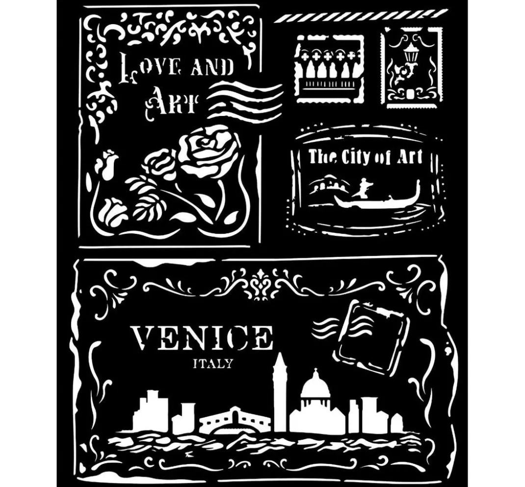 Stamperia Schablonieren|Malschablonen>Schablone "Venice", Cards