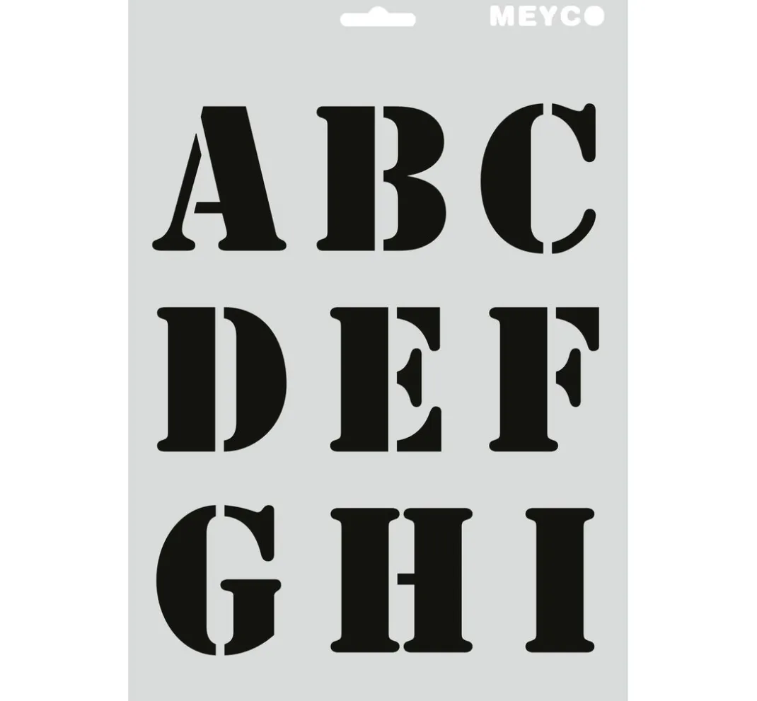 Meyco Schablonieren|Malschablonen>Schablonen-Set "Buchstaben & Zahlen"